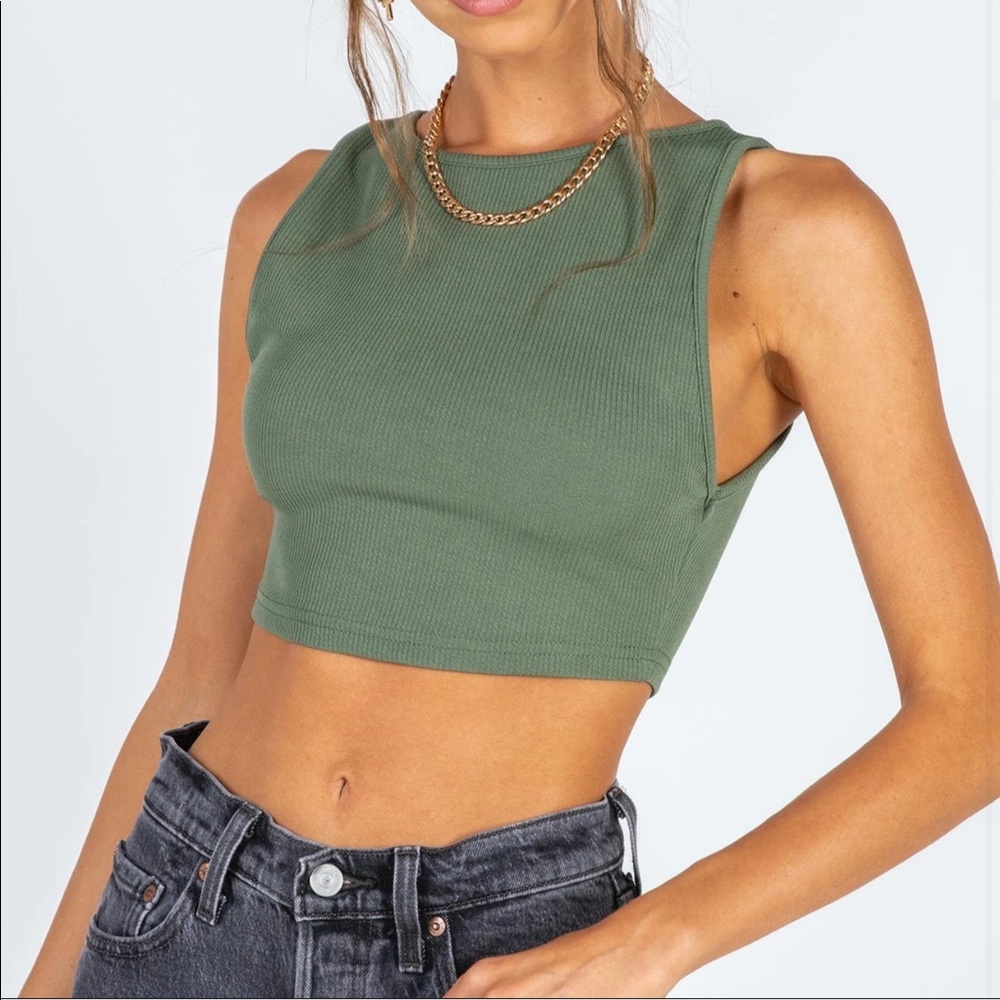 PRINCESS POLLY green laila tank top
